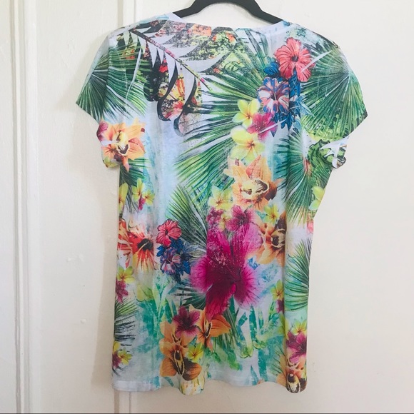 NWT Cache multi print tee top blouse - Picture 2 of 3